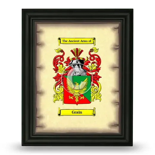 Grain Coat of Arms Framed - Black