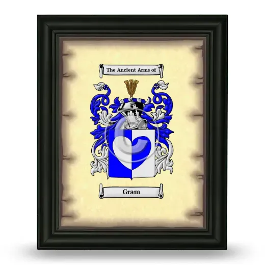 Gram Coat of Arms Framed - Black