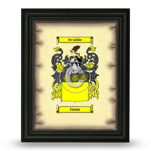 Gram Coat of Arms Framed - Black