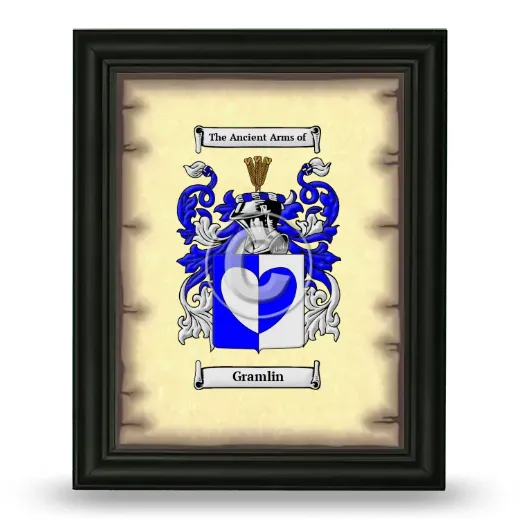 Gramlin Coat of Arms Framed - Black