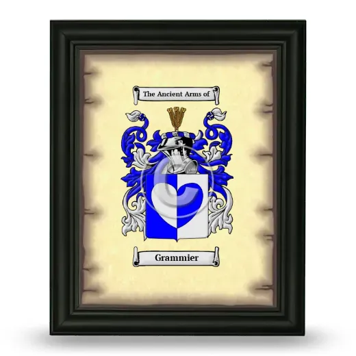 Grammier Coat of Arms Framed - Black