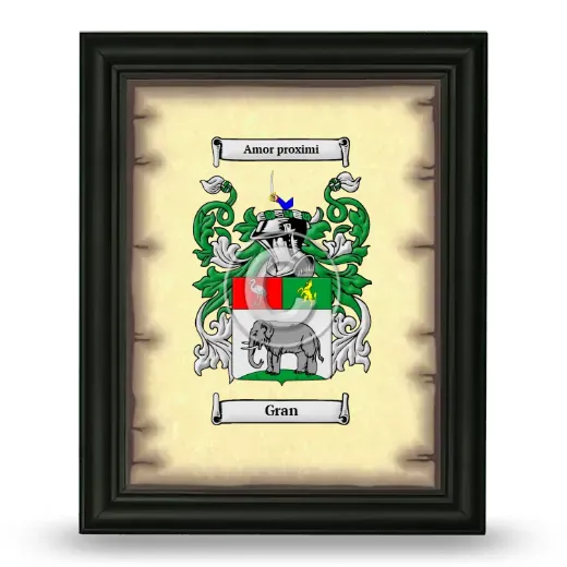 Gran Coat of Arms Framed - Black