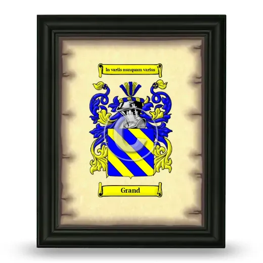 Grand Coat of Arms Framed - Black