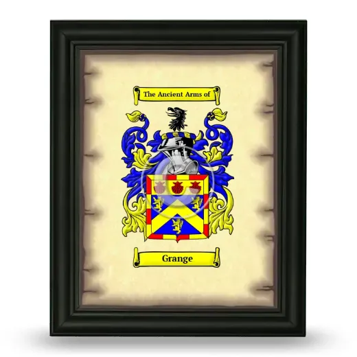Grange Coat of Arms Framed - Black