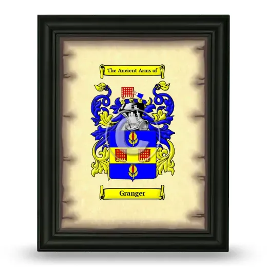 Granger Coat of Arms Framed - Black