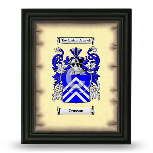 Grassau Coat of Arms Framed - Black