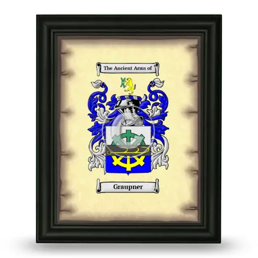 Graupner Coat of Arms Framed - Black