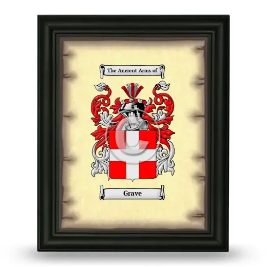 Grave Coat of Arms Framed - Black