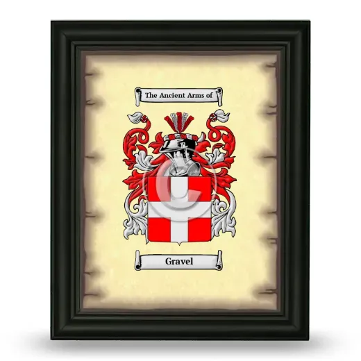 Gravel Coat of Arms Framed - Black