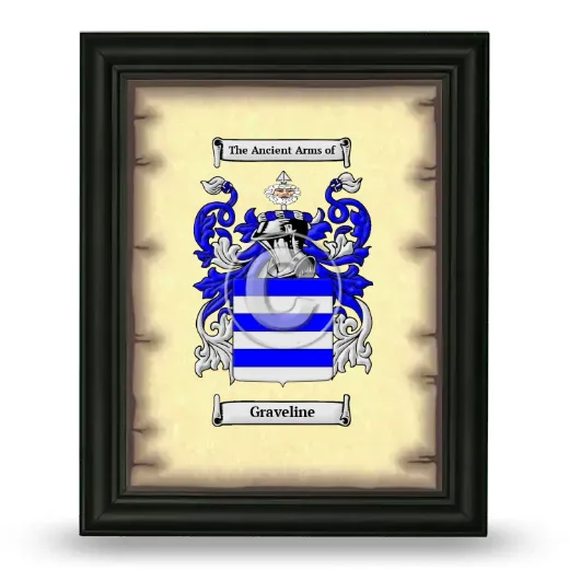Graveline Coat of Arms Framed - Black