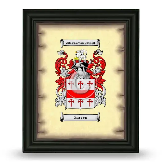 Graven Coat of Arms Framed - Black