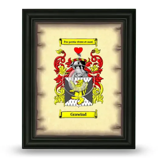 Grawind Coat of Arms Framed - Black