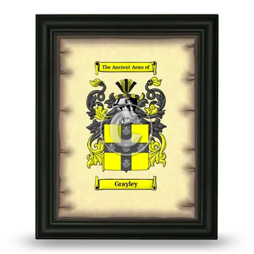 Grayley Coat of Arms Framed - Black