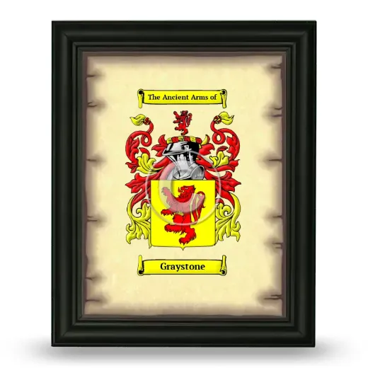 Graystone Coat of Arms Framed - Black