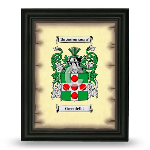 Greenfeild Coat of Arms Framed - Black