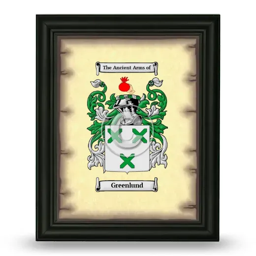 Greenlund Coat of Arms Framed - Black