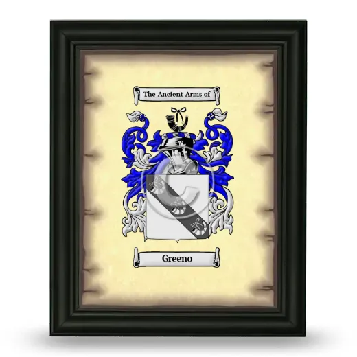 Greeno Coat of Arms Framed - Black