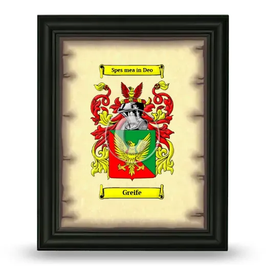 Greife Coat of Arms Framed - Black