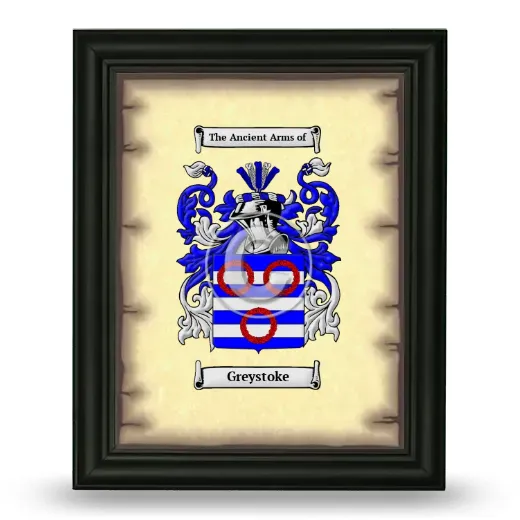 Greystoke Coat of Arms Framed - Black