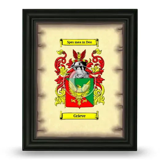 Grieve Coat of Arms Framed - Black