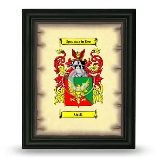 Griff Coat of Arms Framed - Black