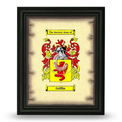 Griffin Coat of Arms Framed - Black