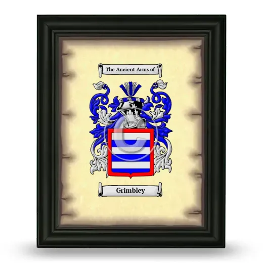 Grimbley Coat of Arms Framed - Black