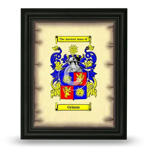 Grimm Coat of Arms Framed - Black