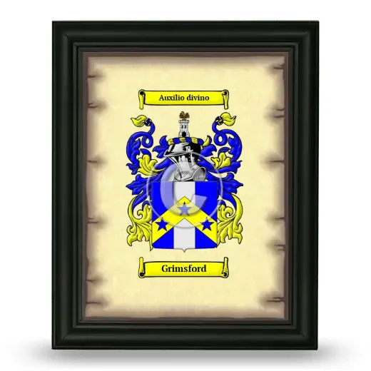 Grimsford Coat of Arms Framed - Black