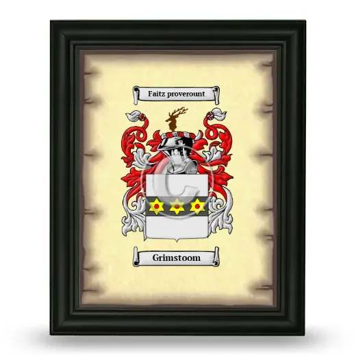 Grimstoom Coat of Arms Framed - Black