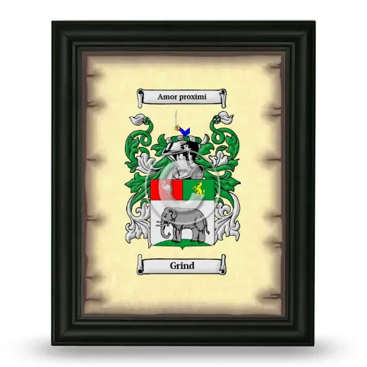 Grind Coat of Arms Framed - Black