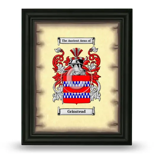 Grinstead Coat of Arms Framed - Black