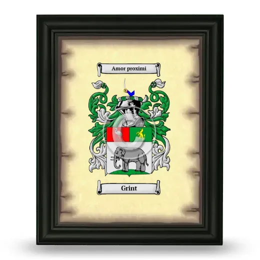 Grint Coat of Arms Framed - Black