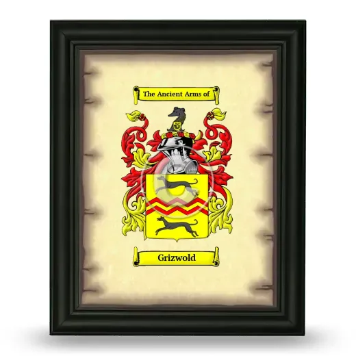 Grizwold Coat of Arms Framed - Black