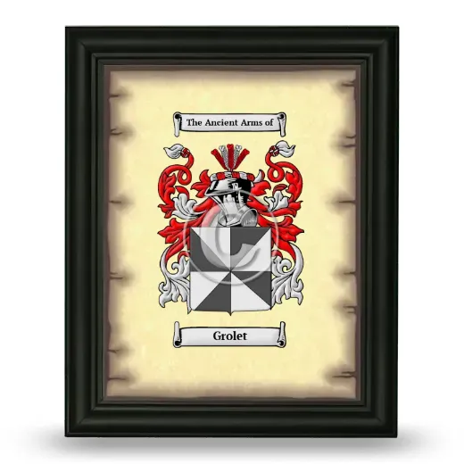 Grolet Coat of Arms Framed - Black