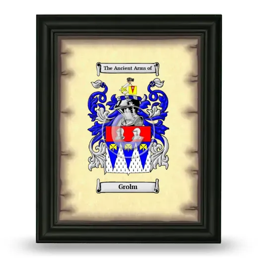 Grolm Coat of Arms Framed - Black