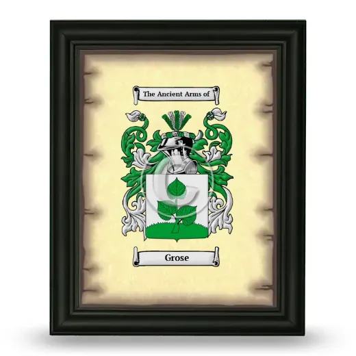 Grose Coat of Arms Framed - Black