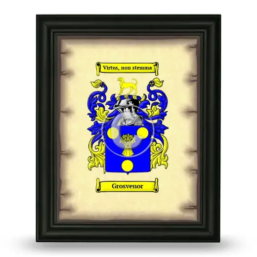 Grosvenor Coat of Arms Framed - Black