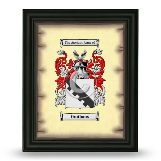 Grothaus Coat of Arms Framed - Black