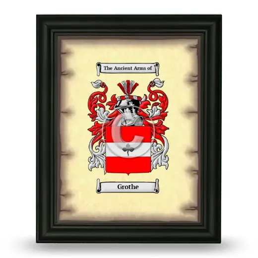 Grothe Coat of Arms Framed - Black
