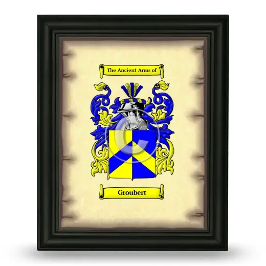 Groubert Coat of Arms Framed - Black