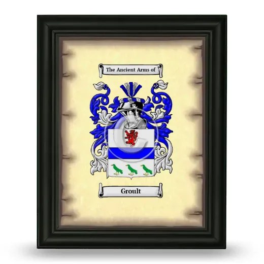 Groult Coat of Arms Framed - Black