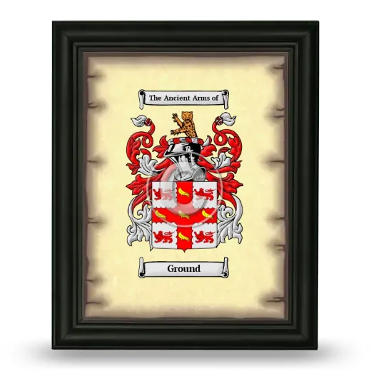 Ground Coat of Arms Framed - Black