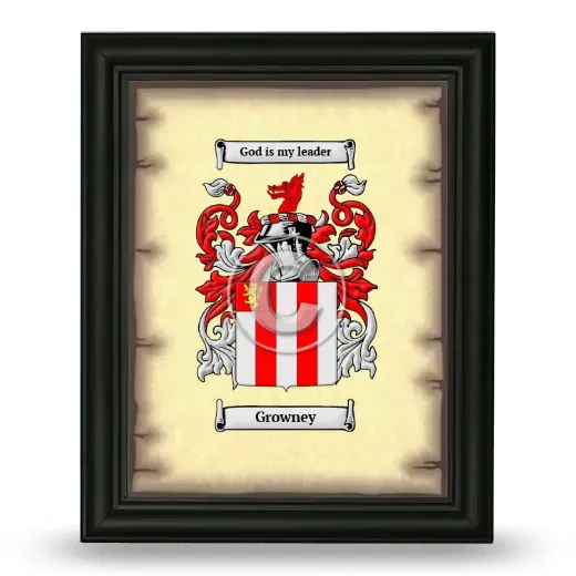 Growney Coat of Arms Framed - Black