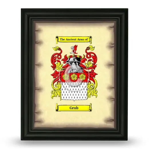 Grub Coat of Arms Framed - Black
