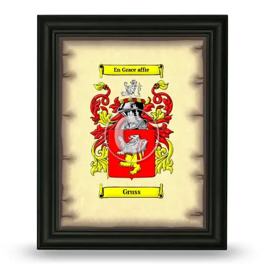 Gruss Coat of Arms Framed - Black