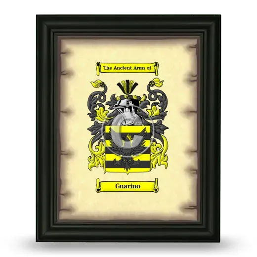 Guarino Coat of Arms Framed - Black