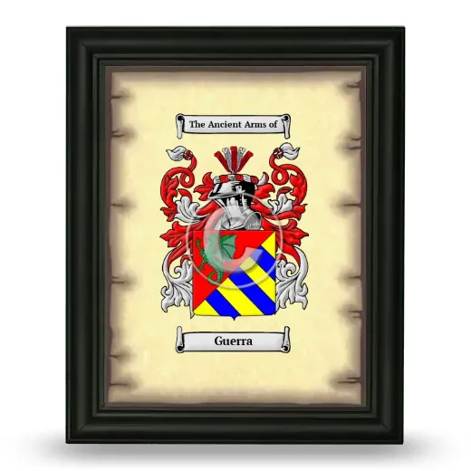 Guerra Coat of Arms Framed - Black