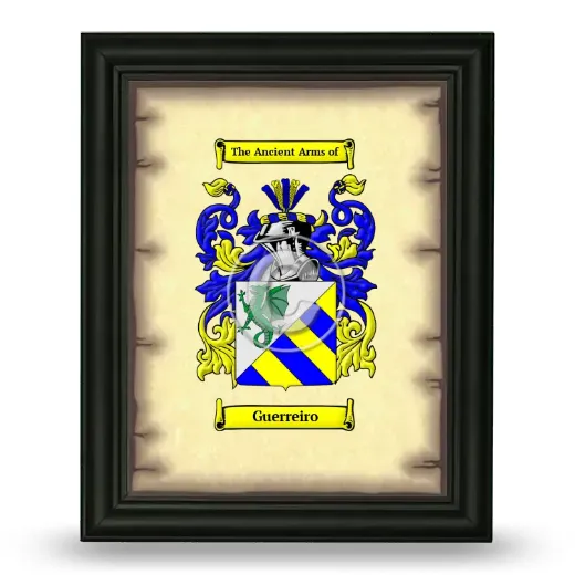 Guerreiro Coat of Arms Framed - Black