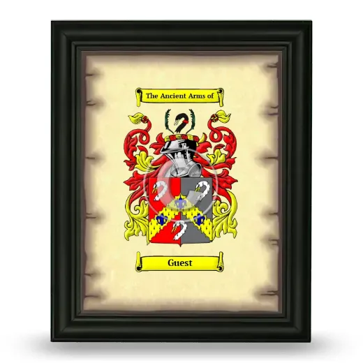 Guest Coat of Arms Framed - Black
